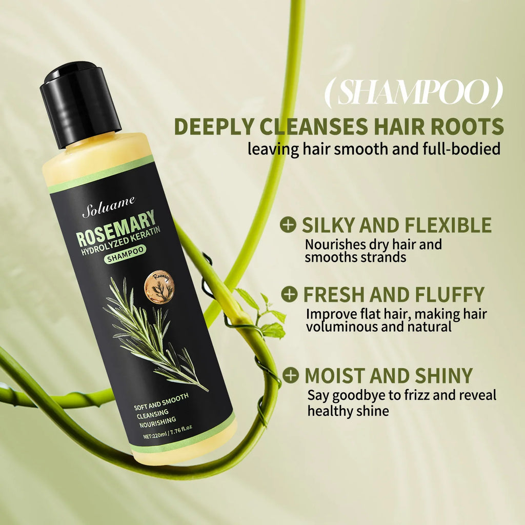 Rosemary Keratin Shampoo & Conditioner Set – Nourishing Hair Care
