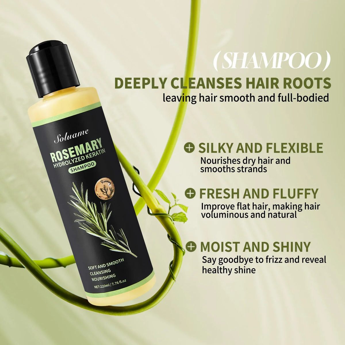 Rosemary Keratin Shampoo & Conditioner Set – Nourishing Hair Care
