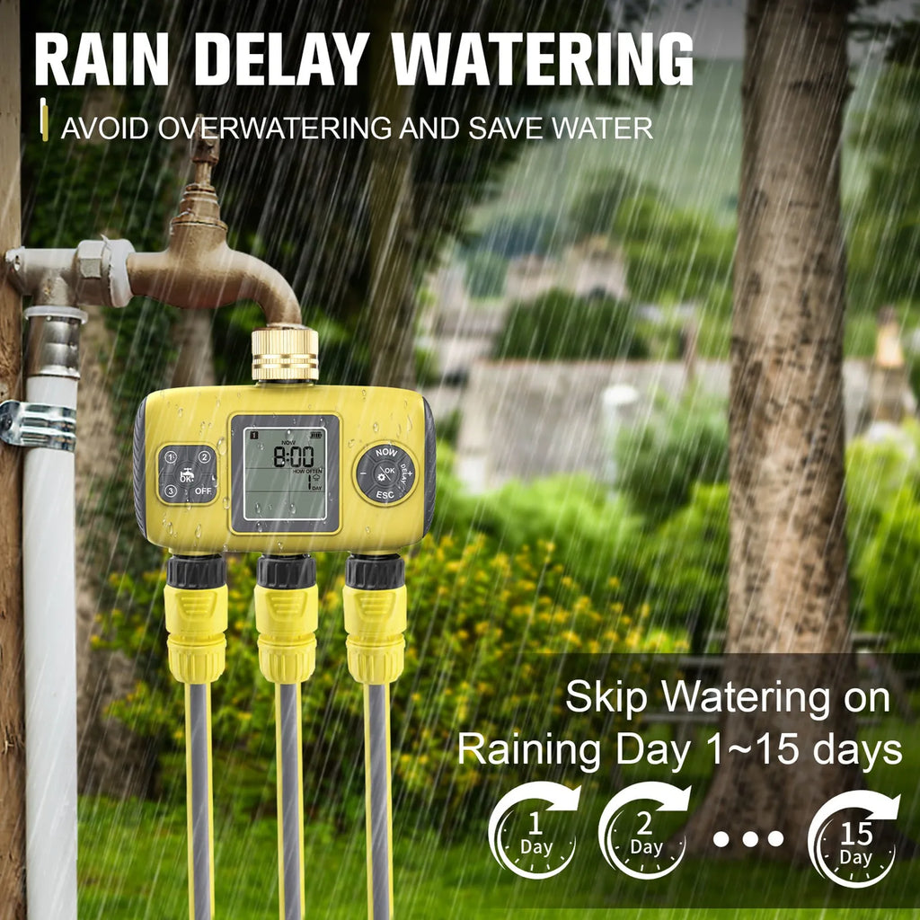 Automatic Timing Valves Controller Inlet Rain Delay Water Timer