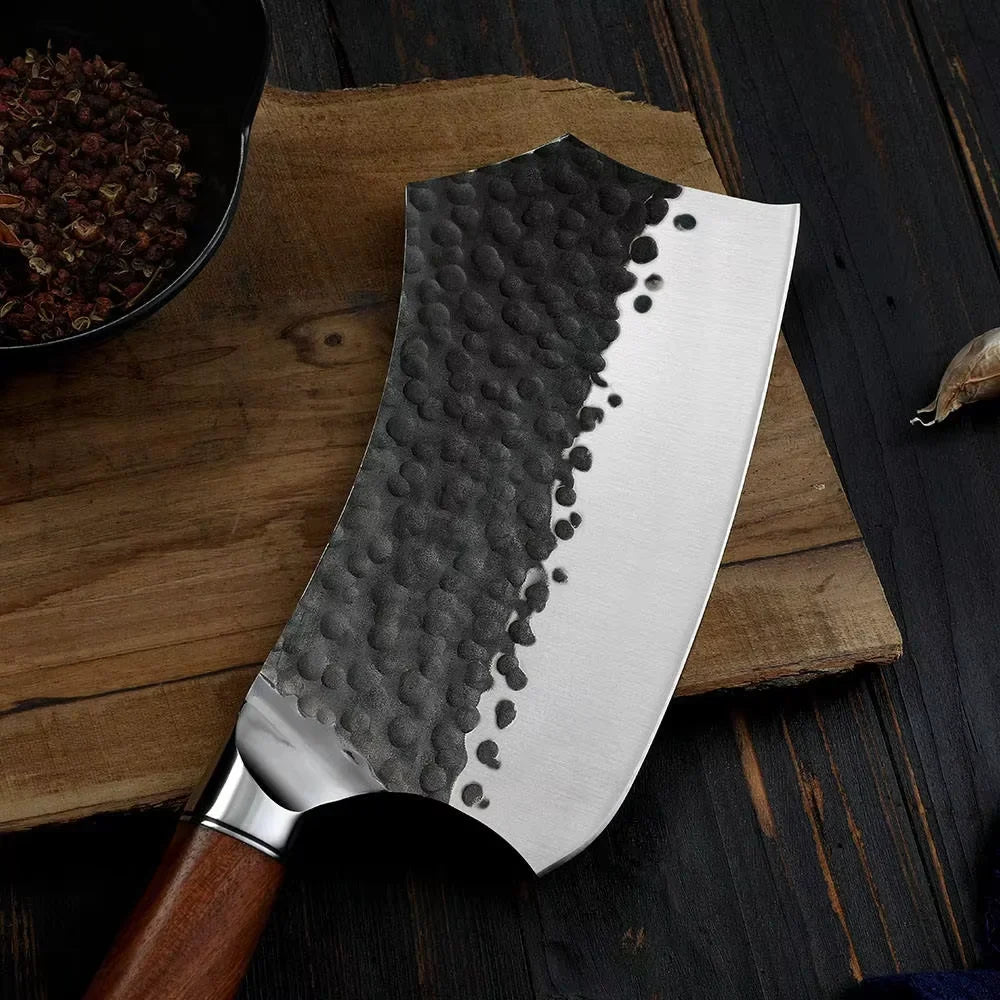 Chinese Forged Chef Knife 5Cr15MoV Steel Cleaver & Boning Knife
