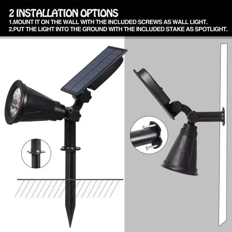 9 LED Solar Spotlight Outdoor IP65 Waterproof Garden Lawn Lamp