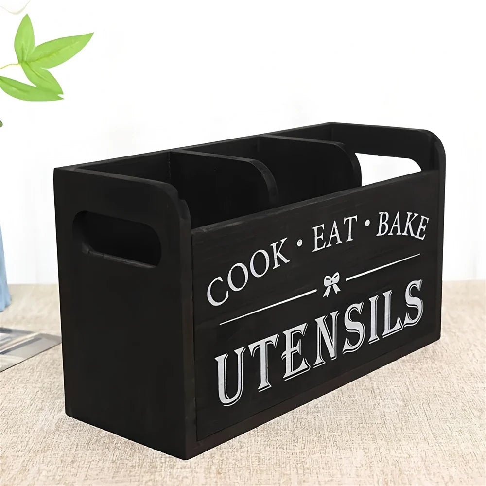 Multi-Compartment Cutlery & Utensil Organizer Storage Box