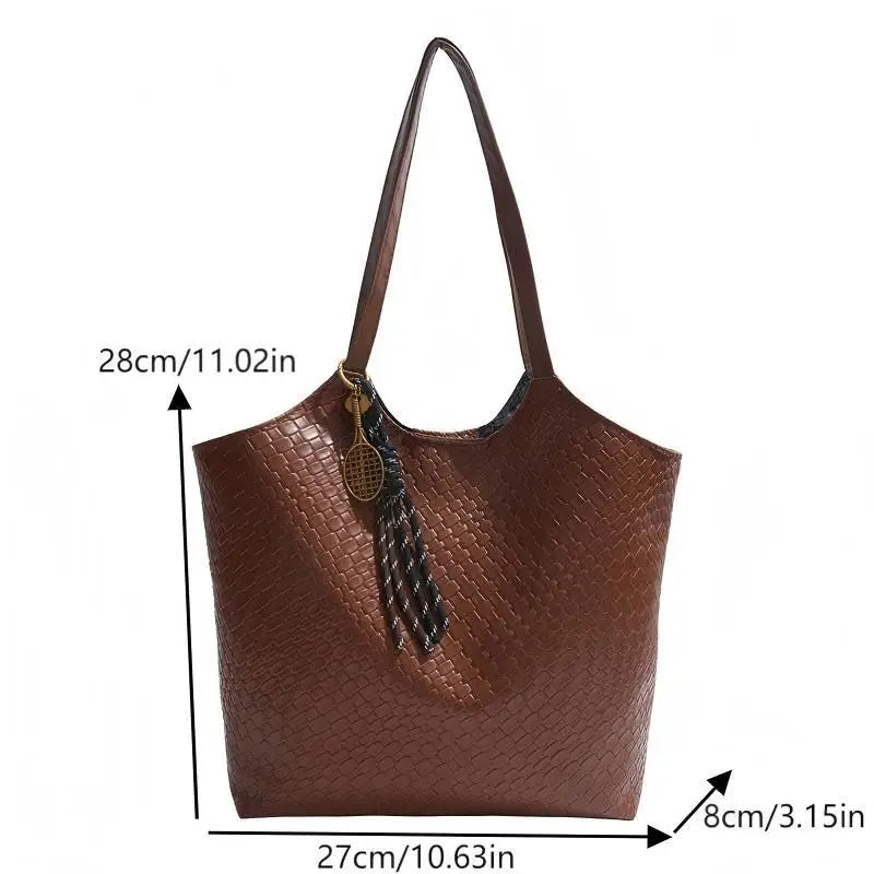 Minimalist Large Tote Bag – Lightweight PU Shoulder Bag