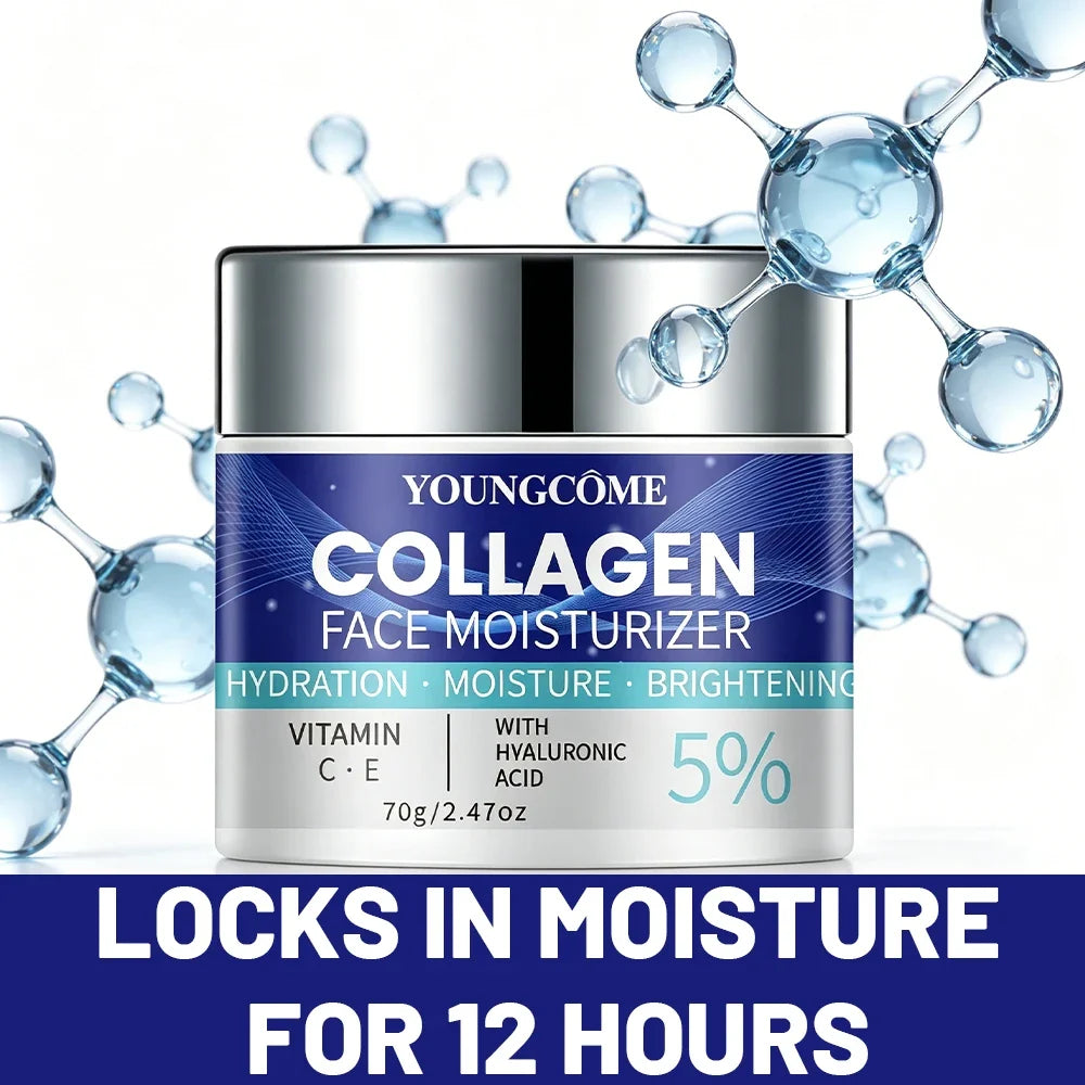 YOUNGCOME Collagen Moisturizer – Vitamin C, E & Hyaluronic Acid
