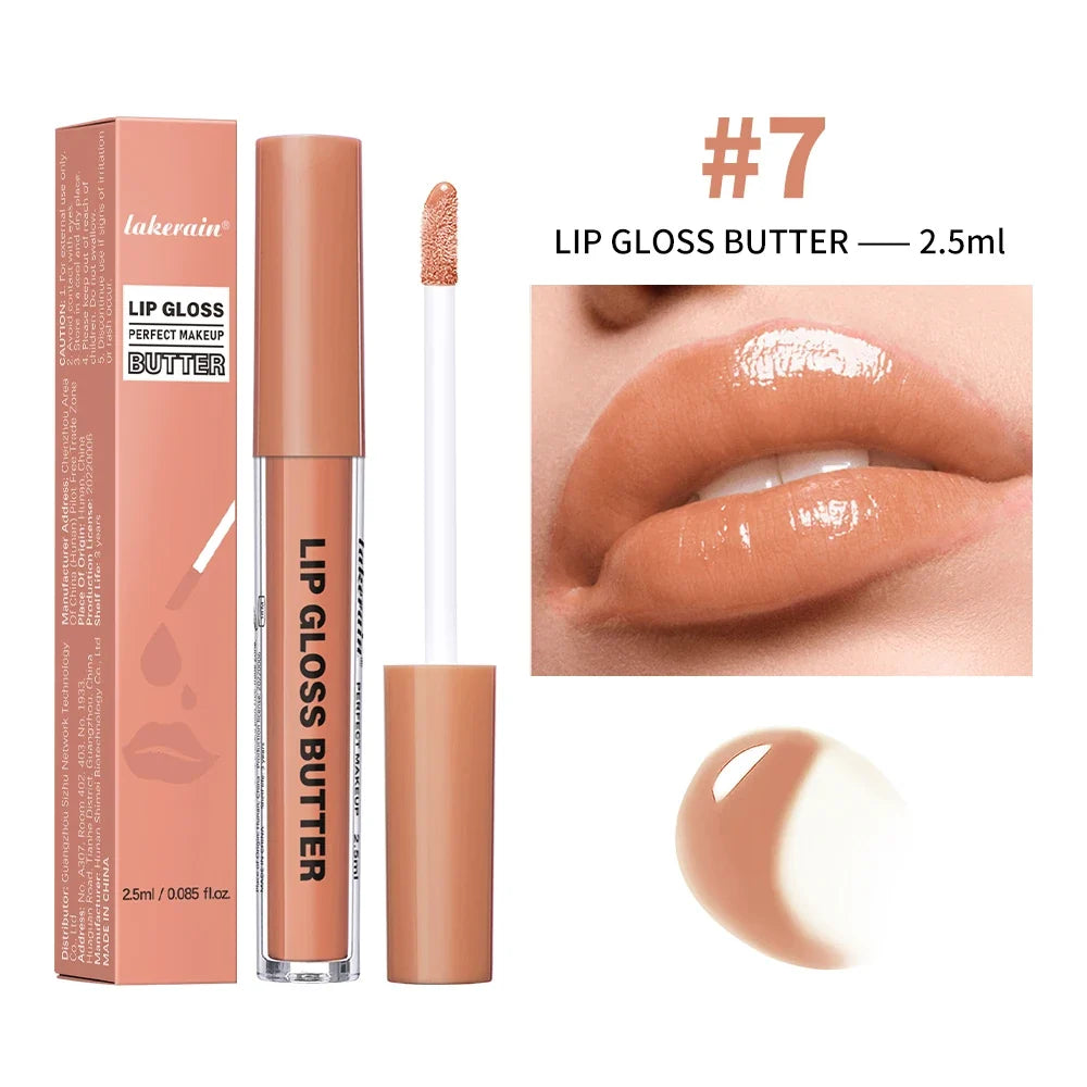 Lakerain Plumping Butter Lip Gloss – 13 Shades | Long-Lasting