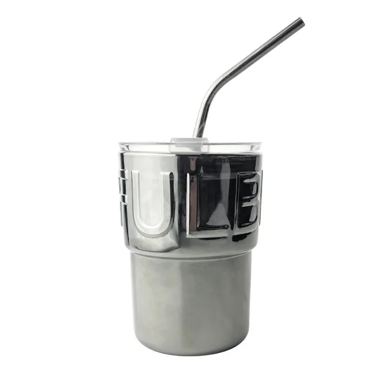 2026 Glass Straw Coffee Cup Female Ins Feng Shui Lid Creative