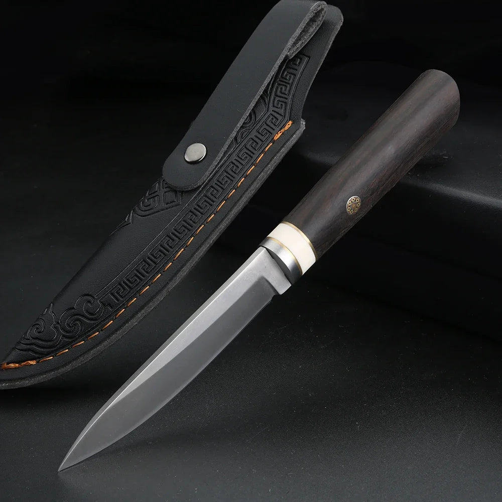 XUAN FENG Folding Pocket Knife – D2 Steel & Sandalwood Handle