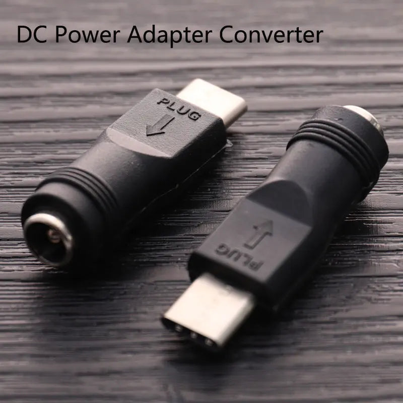 DC 5.5x2.1mm Female to USB Type-C Male Power Adapter Converter