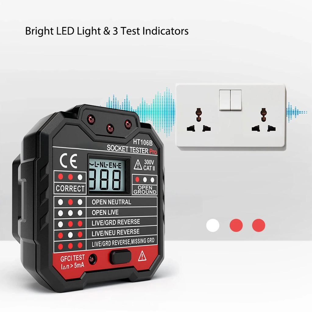 HABOTEST Advanced RCD Electric Socket Tester Wall Plug Breaker Finder