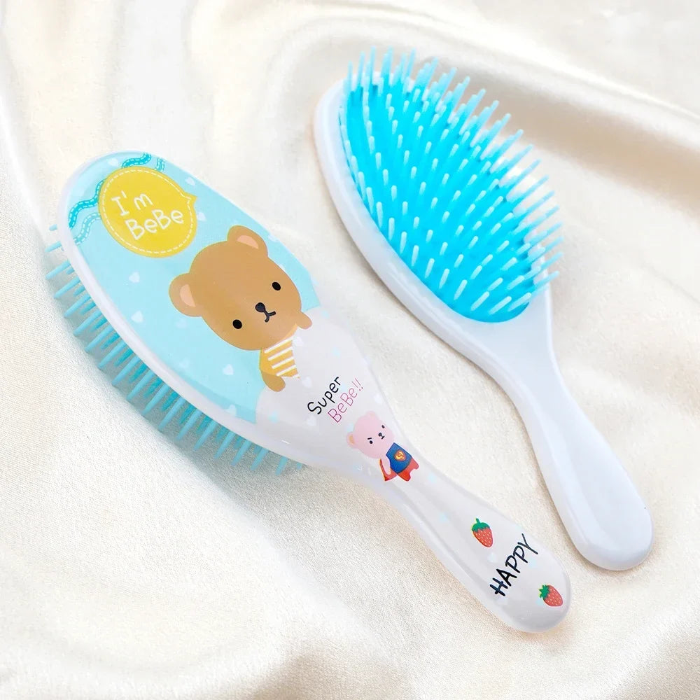 Mini Cartoon Teddy Bear Air Cushion Detangling Hair Brush