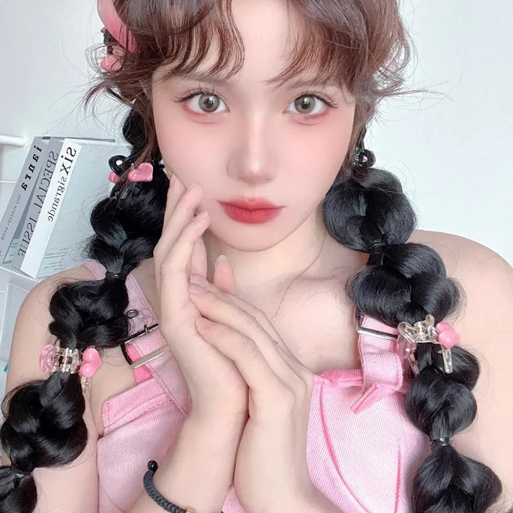 Synthetic Bubble Braid Ponytail Wig – Clip-In Hair Extension