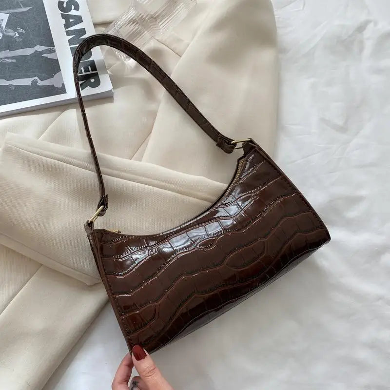 Women's PU Leather Underarm Bag – Retro Shoulder Tote Clutch