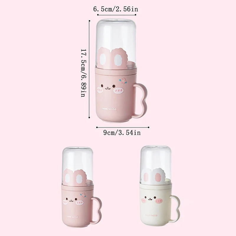 Kids Cartoon Mouthwash Cup & Toothbrush Holder | Travel Set