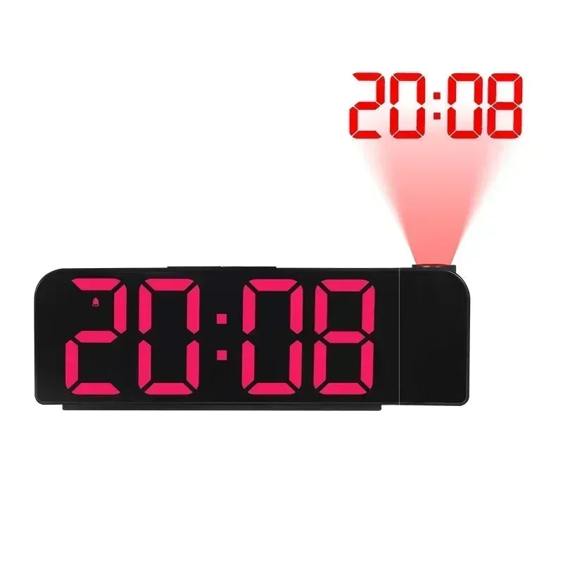 USB Projection Alarm Clock | LED Display, Temperature & Date