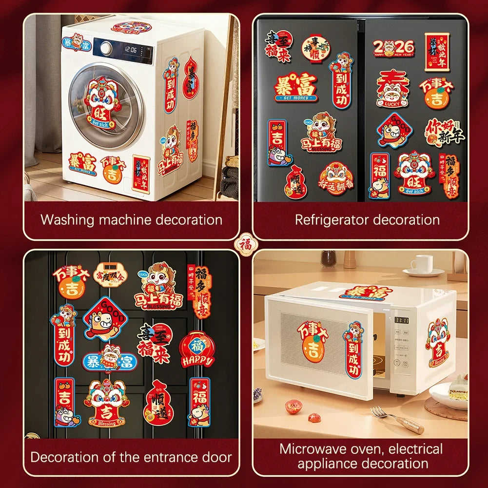Chinese New Year Year of Horse Fridge Magnets | 6/8/16 Pcs