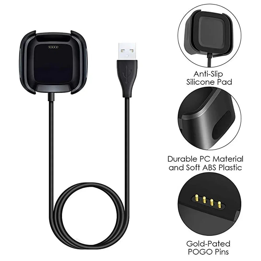 USB Charger Dock for Fitbit Versa 1, Versa 2 & Versa Lite