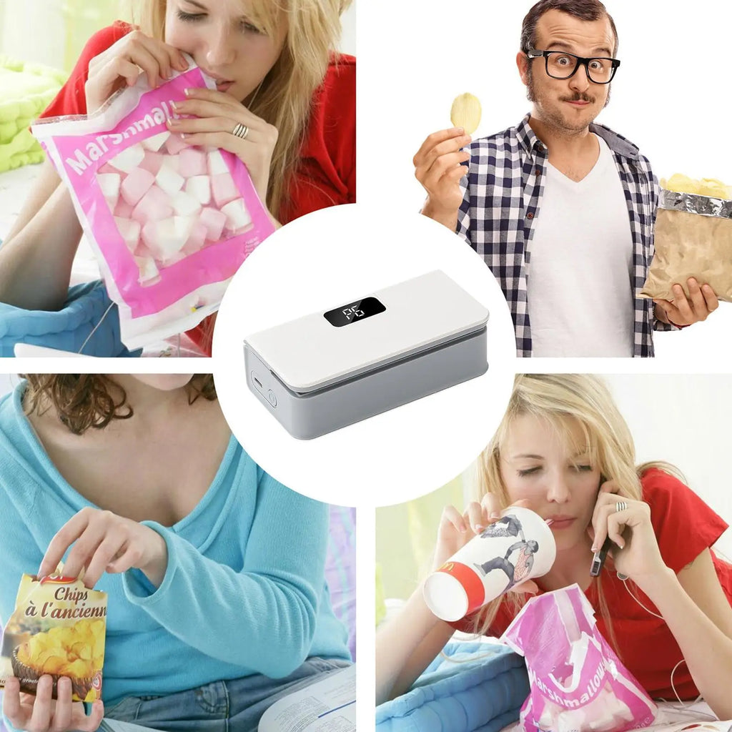 2-in-1 Bag Sealer & Cutter | 6-Speed Fridge Magnet Food Sealer