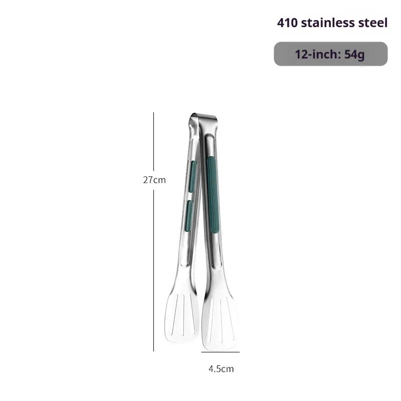 Stainless Steel Non-Slip Food Tongs – BBQ, Grill & Kitchen