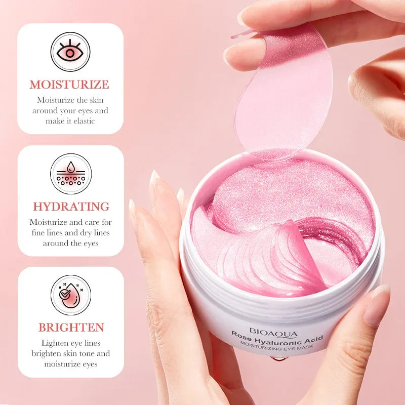 Bioaqua Rose Hyaluronic Acid Eye Mask – 60 Patches