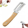 3-in-1 Vegetable Peeler | Stainless Steel & Wood Handle