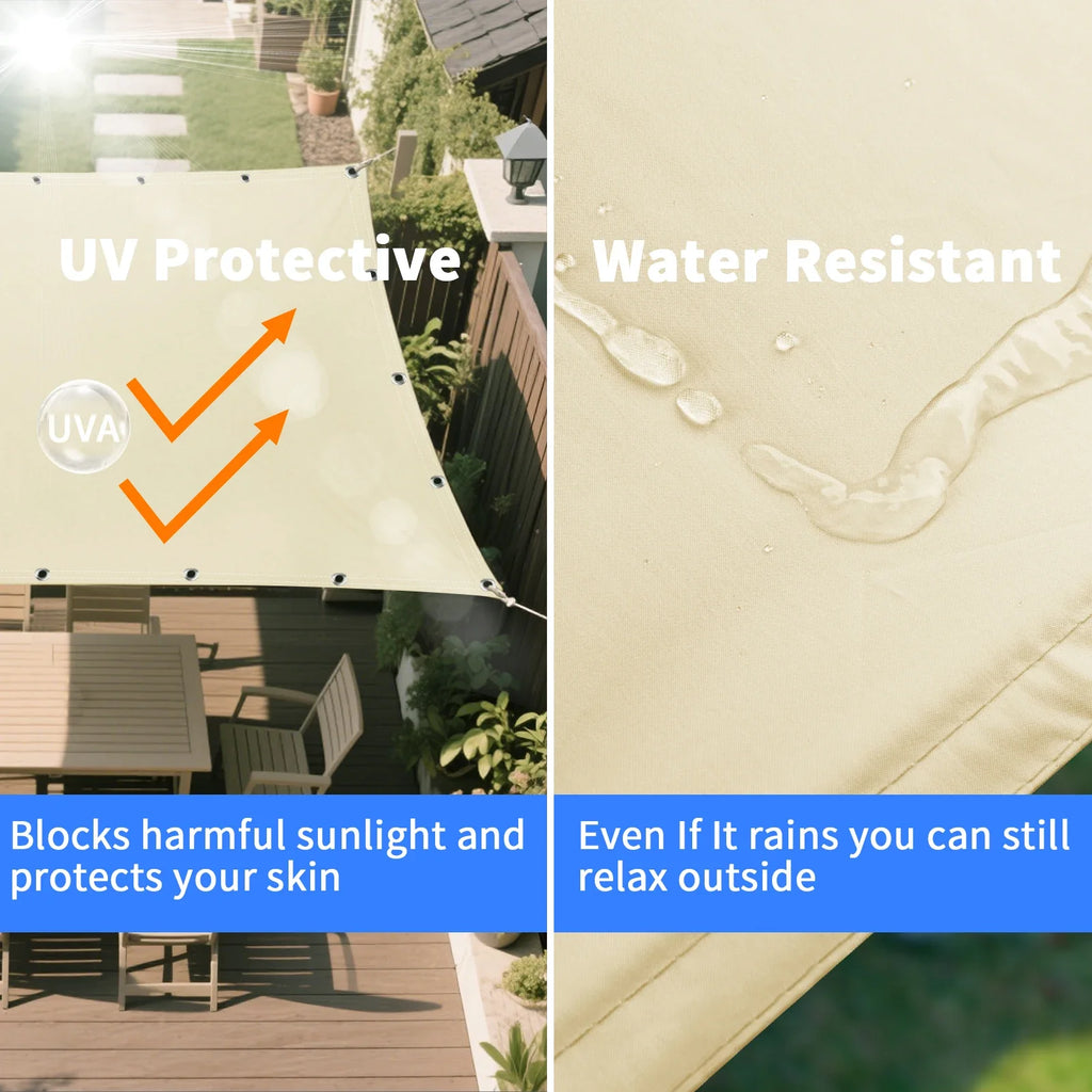 Rectangular Sun Shade Sail – 95% UV & Waterproof Outdoor Cover