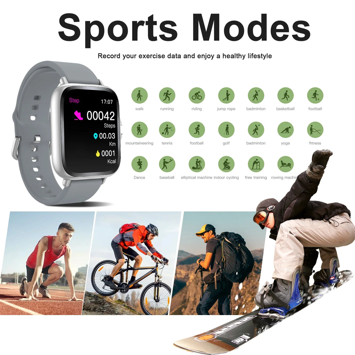 LOMAXFR Smart Watch – Wireless Calling, Multi-Sport, iOS & Android