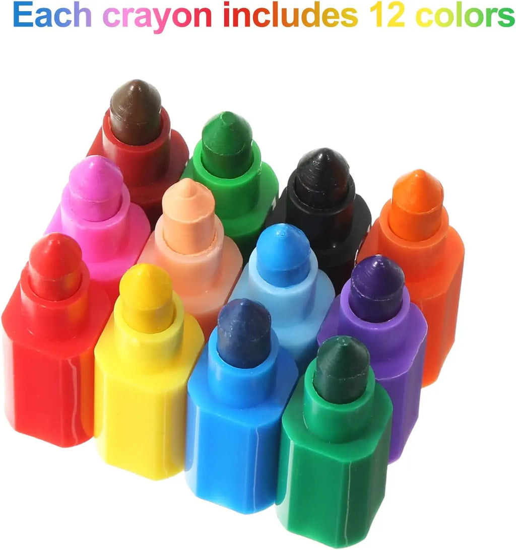 Stackable Crayons 12 Colors – Buildable DIY Rainbow Crayon Set