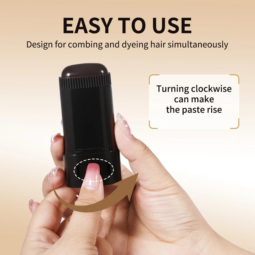 2-in-1 Hair Dye Stick with Comb – Temporary Gray Coverage
