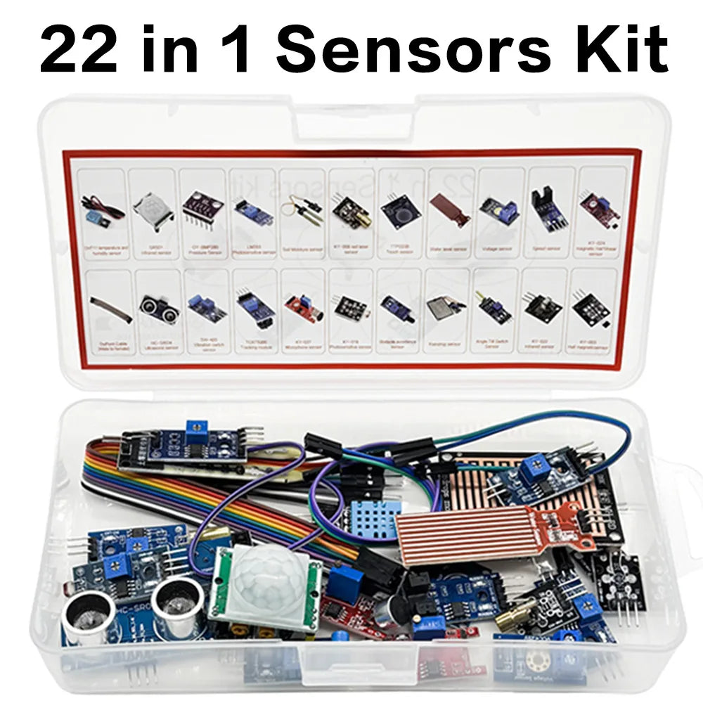 22-in-1 Sensor Modules Starter Kit for Arduino & Raspberry Pi Pico