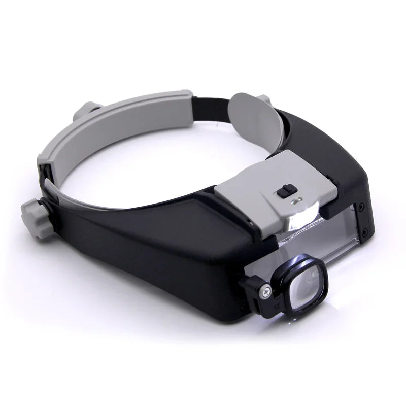 Head Magnifier with 2 LED Lights – Hands-Free HD Magnifying Glass