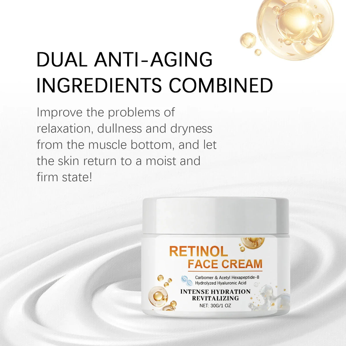 Retinol & Hyaluronic Acid Face Cream – Firm, Hydrate & Brighten