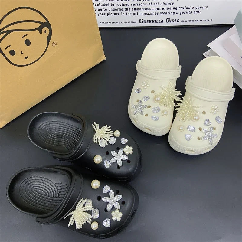 Fashionable Shoe Accessory Made Metal Chain Clasp Removable Suitable