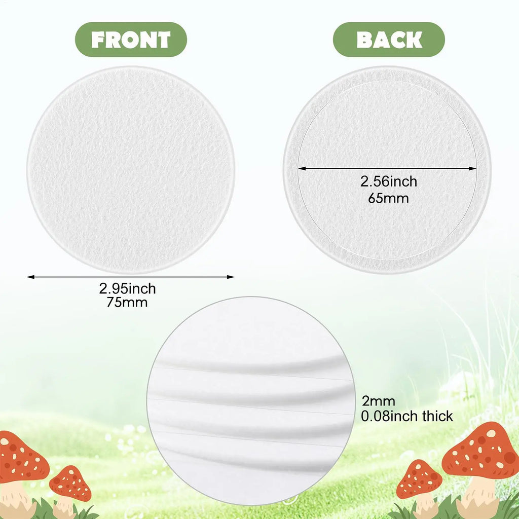 Mushroom Filter Discs 24-Pack – Moisture Preservation Pads