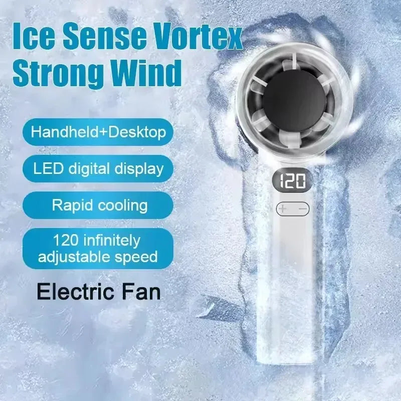 USB Rechargeable Mini Fan – Portable 12H Battery Desktop Fan