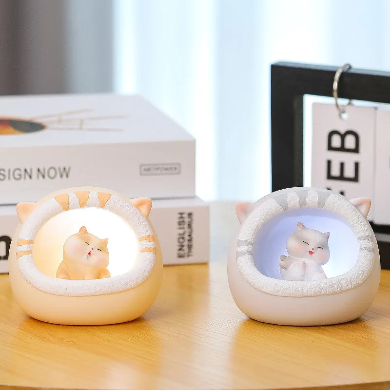 Creative Lovely Cute Fat Cat Night Light Girl Heart Star Children