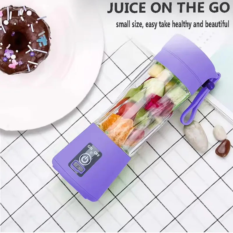 USB Rechargeable Portable Mini Blender – 6-Blade Juicer Cup