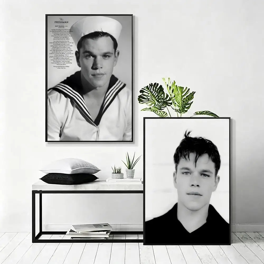 Matt Damon HD Art Poster – Waterproof Sticky Wall Decor