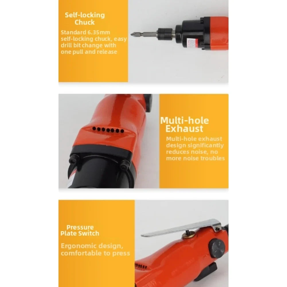 Straight Pneumatic Screwdriver 12000 RPM 40Nm 90PSI 1/4" Air Tool