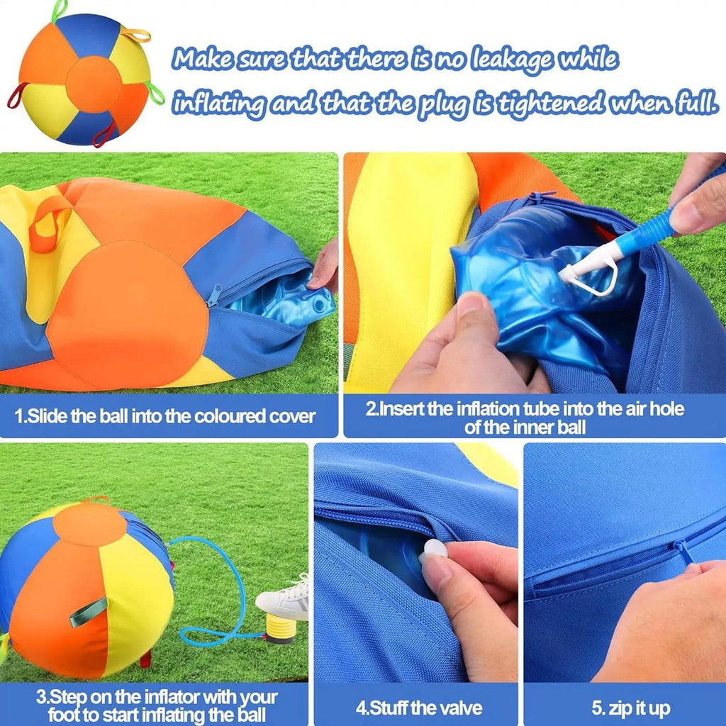 Dog Herding Ball with Handle – Tear-Resistant Inflatable Toy