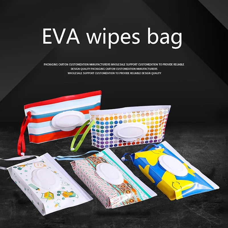 Portable Baby Wet Wipe Pouch | Reusable Refillable Holder
