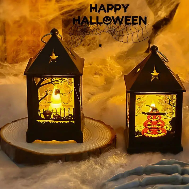 Creative Halloween Portable Pumpkin Wind Lantern Atmosphere Ornaments