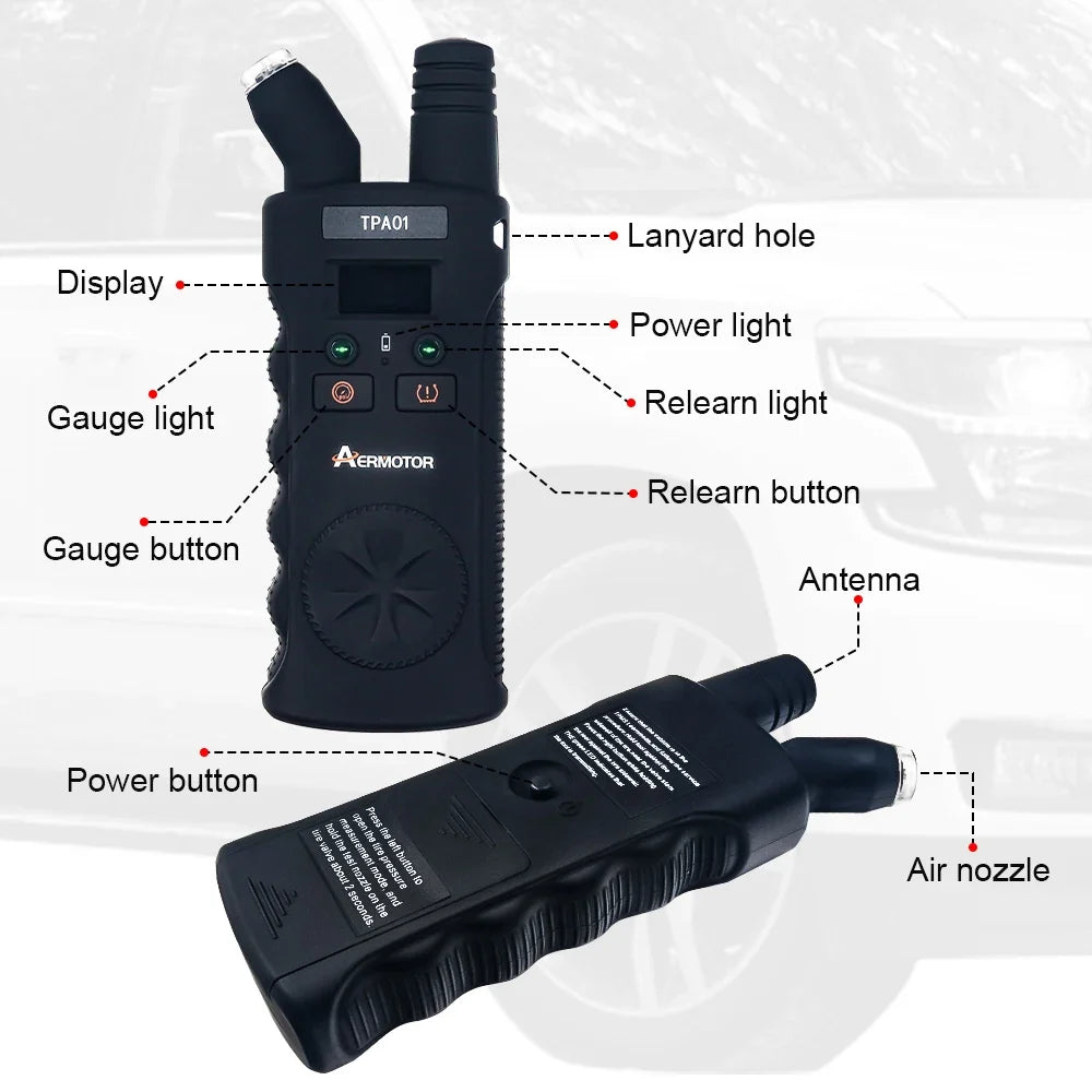 2-in-1 TPMS Reset Tool & Digital Tire Pressure Gauge | TPA01