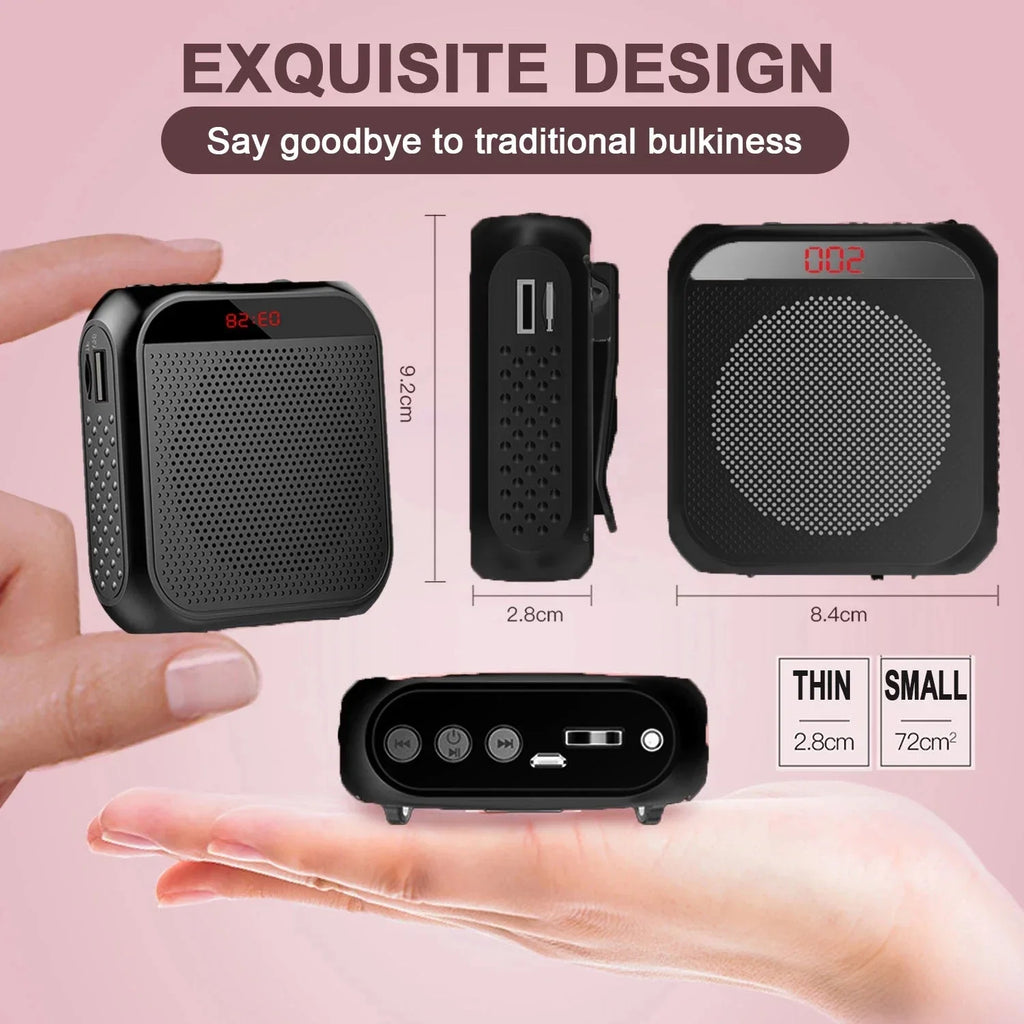 AyeBeau Wearable Voice Amplifier with Mic | 5W, 2200mAh