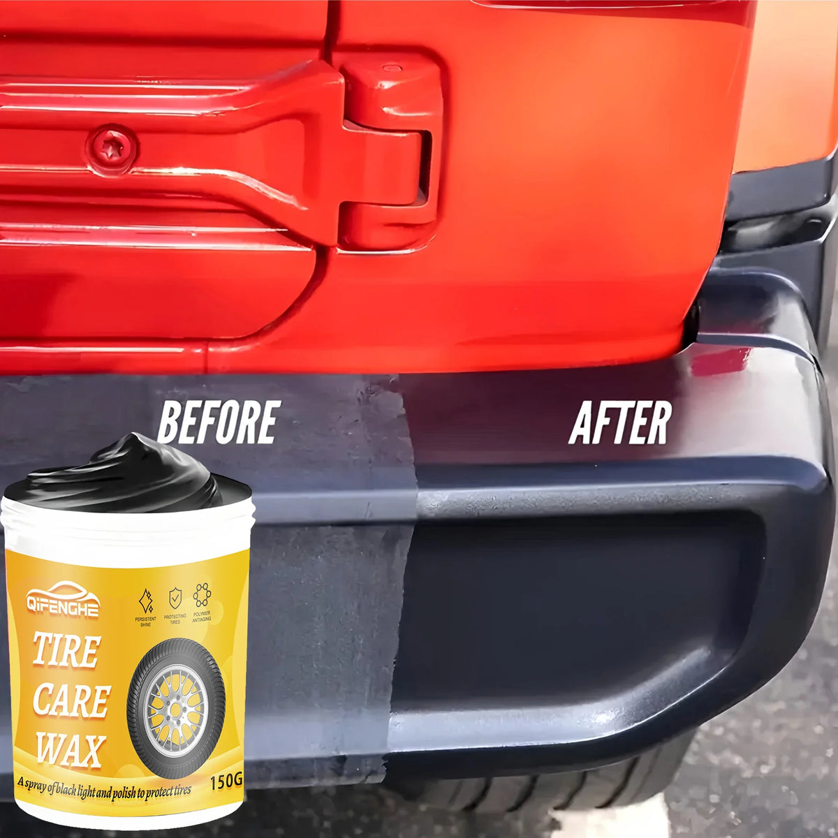 Car Plastic & Rubber Restorer Paste – Trim & Bumper Black Gloss