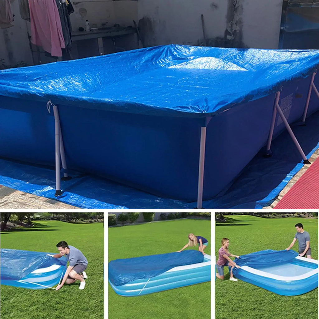 Rectangle Kids Pool Cover – UV Resistant Waterproof Foldable