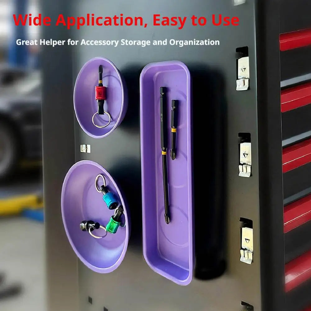 Double Sided Magnetic Screw Tray Purple Storage Bowl Screws Nuts