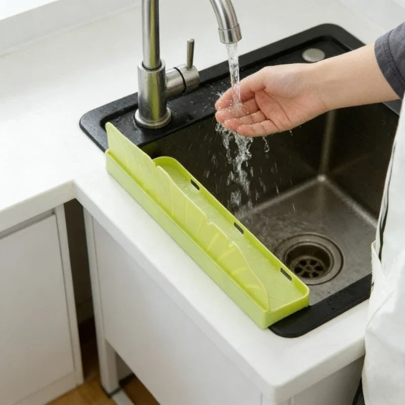1 Suction Based Sink Splash Guard Storage Kitchen Anti Barrier