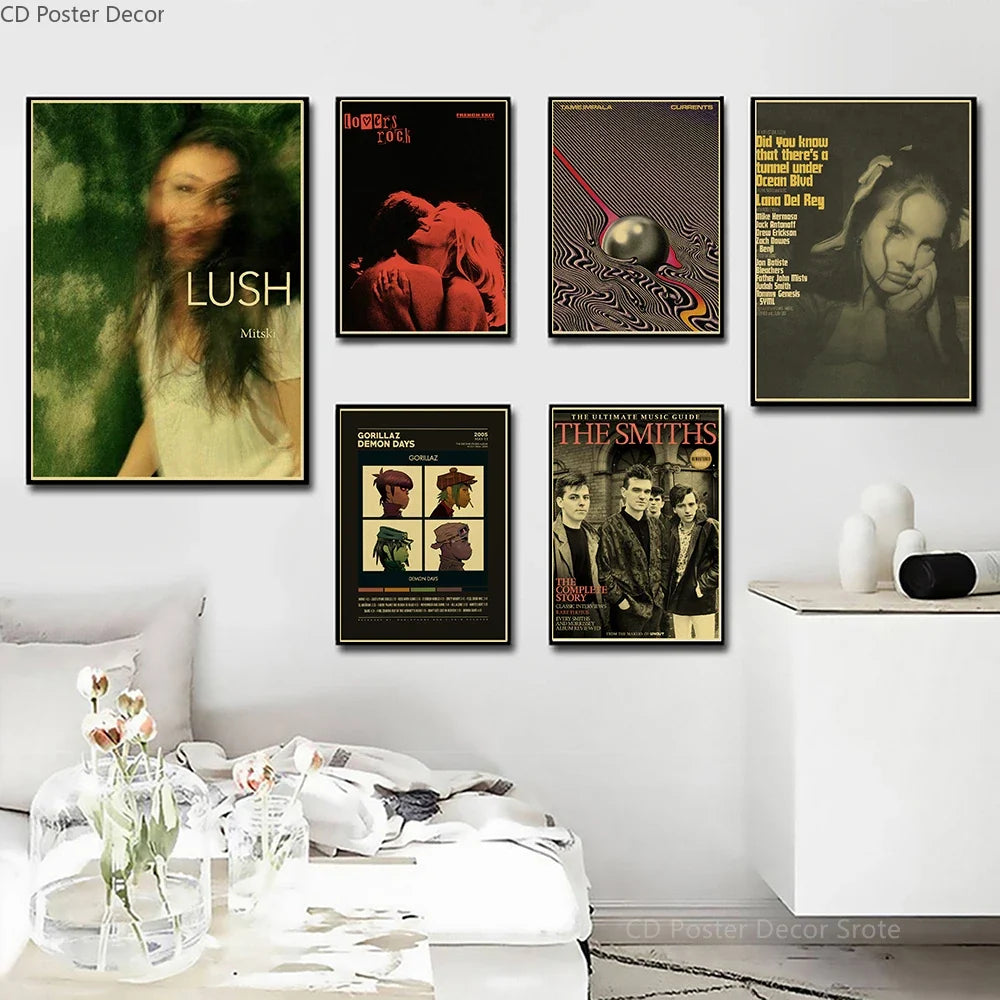 Vintage Music Posters – Lizzy Grant & TV Girl Retro Wall Art