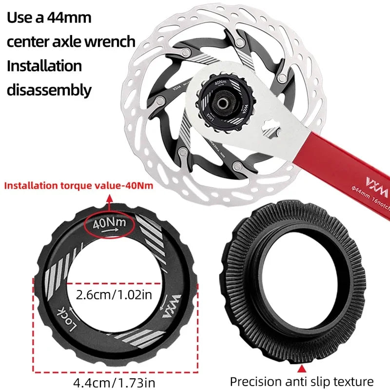 VXM Disc Brake Rotor 140mm 160mm CNC Aluminum Center Lock MTB
