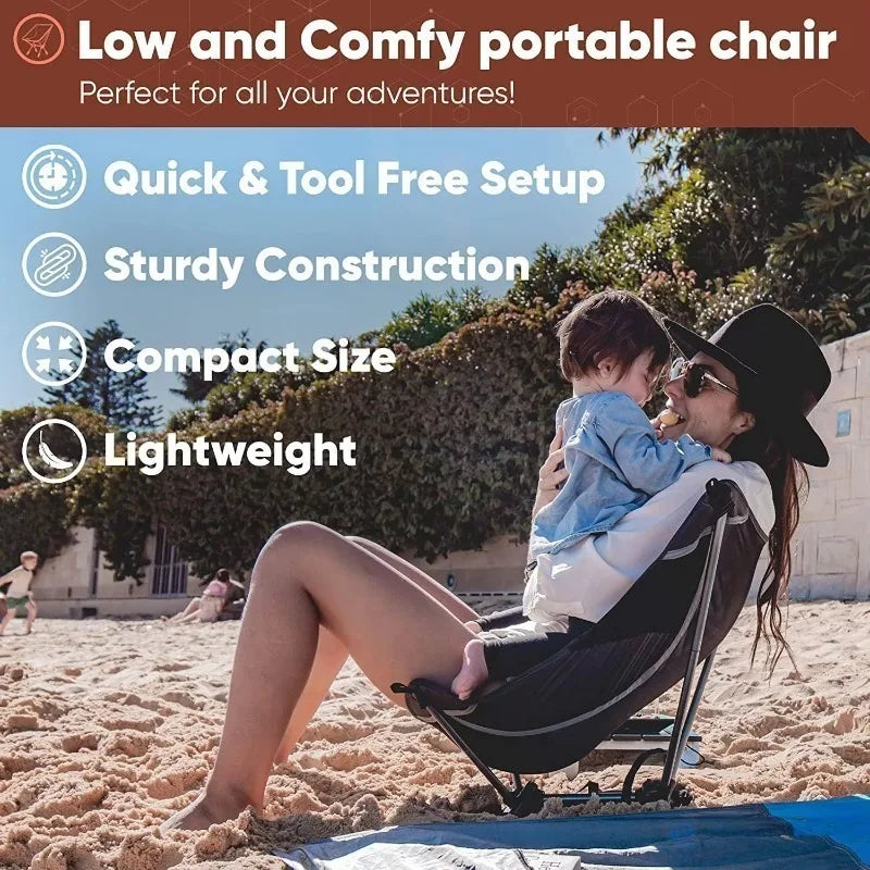 Ultralight Aluminum Mesh Folding Chair – Camping & Beach